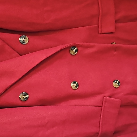 Shein Red peacoat jacket. Button front size 2xl - Picture 4 of 7